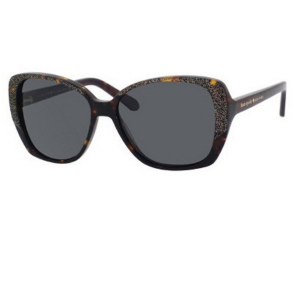 Kate Spade Brenna Brown Glitter Cateye Sunglasses